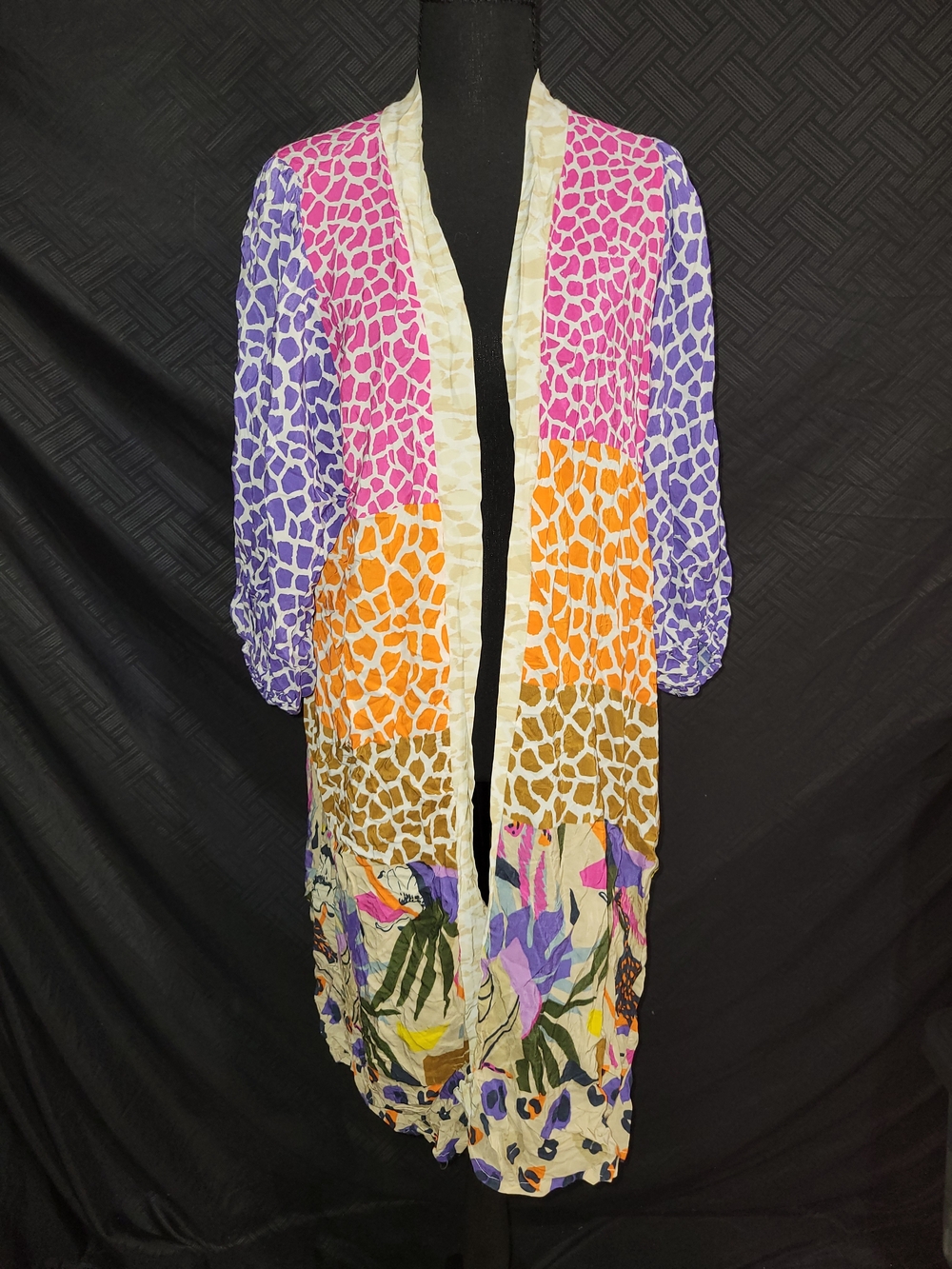 Brooke Webb for Anna & Ava Kimono One Size Long Line Boho Multicolor Leopard